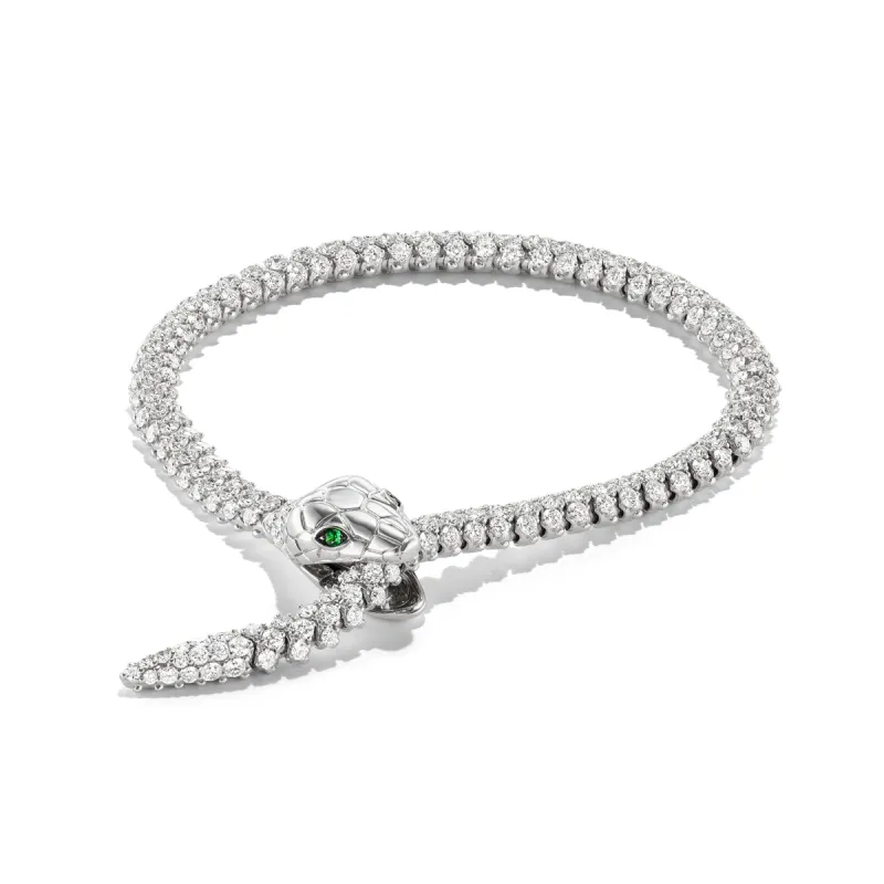 Nouveau Diamond Serpent Bracelet sold by Stoned Fine Jewelry