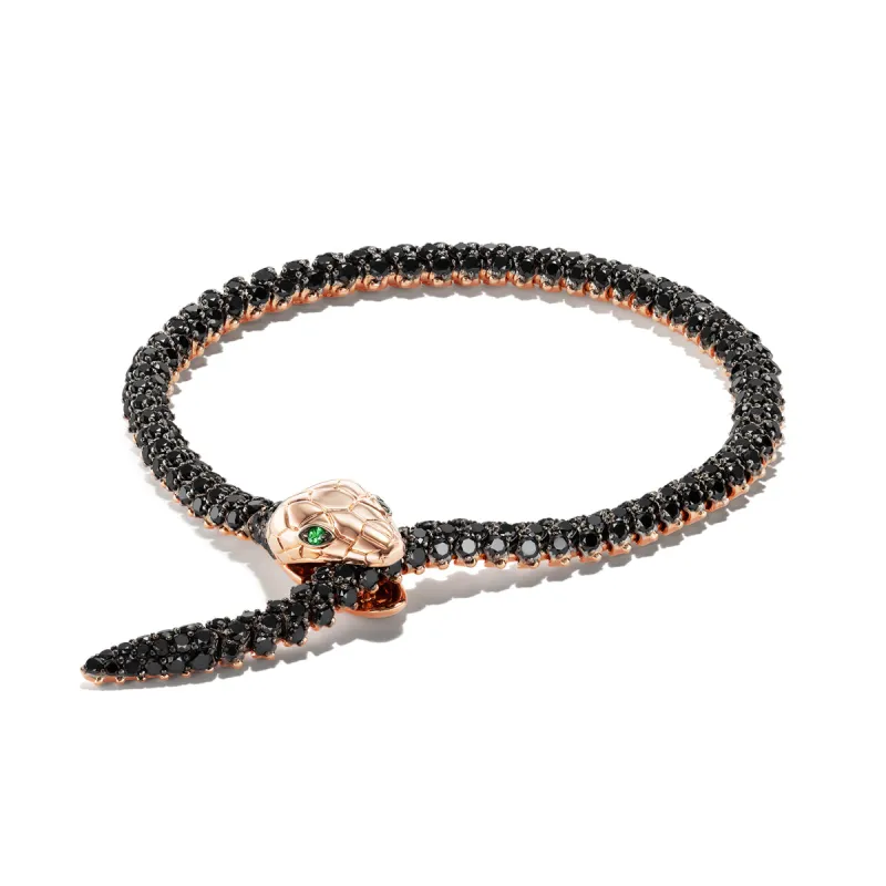 Nouveau Black Diamond Serpent Bracelet sold by Stoned Fine Jewelry