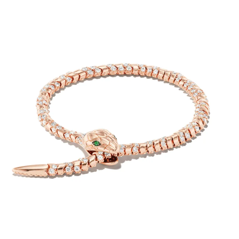 Nouveau Scattered Diamond Serpent Bracelet sold by Stoned Fine Jewelry