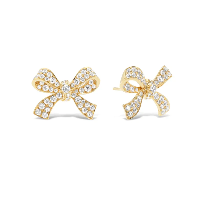 *NEW* Diamond Bow Earrings made by Stoned Fine Jewelry