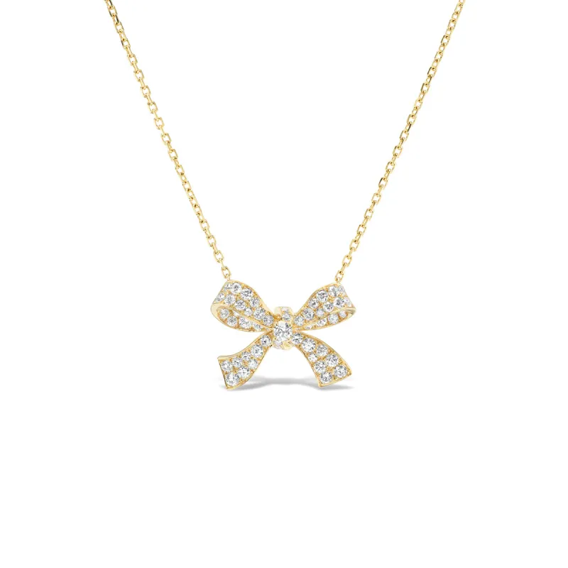 *NEW* Diamond Bow Necklace made by Stoned Fine Jewelry