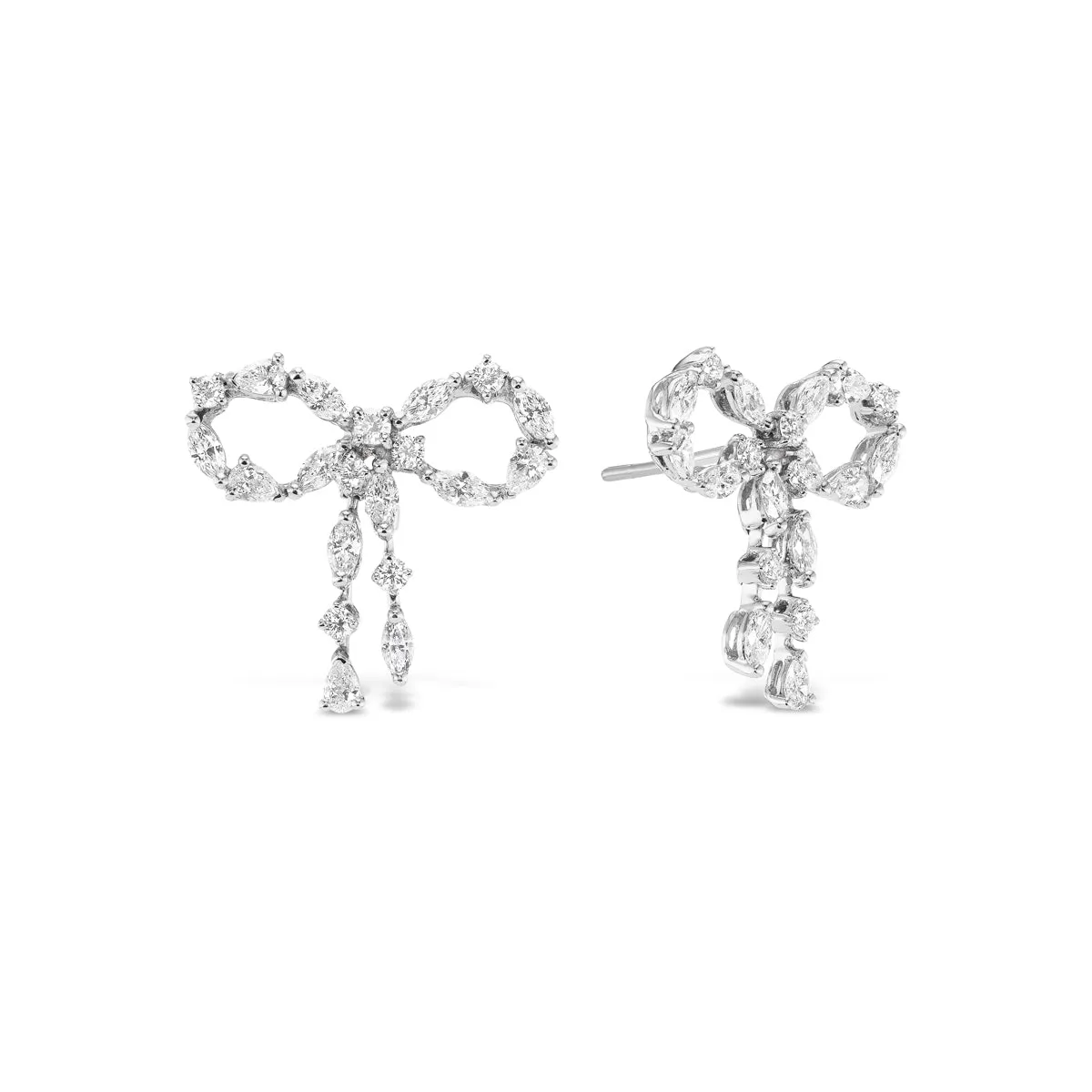 *NEW* Mixed Shape Diamond Bow Earrings sold by Stoned Fine Jewelry