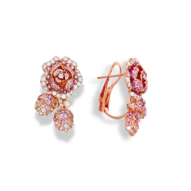 Peony Earring made by Stoned Fine Jewelry