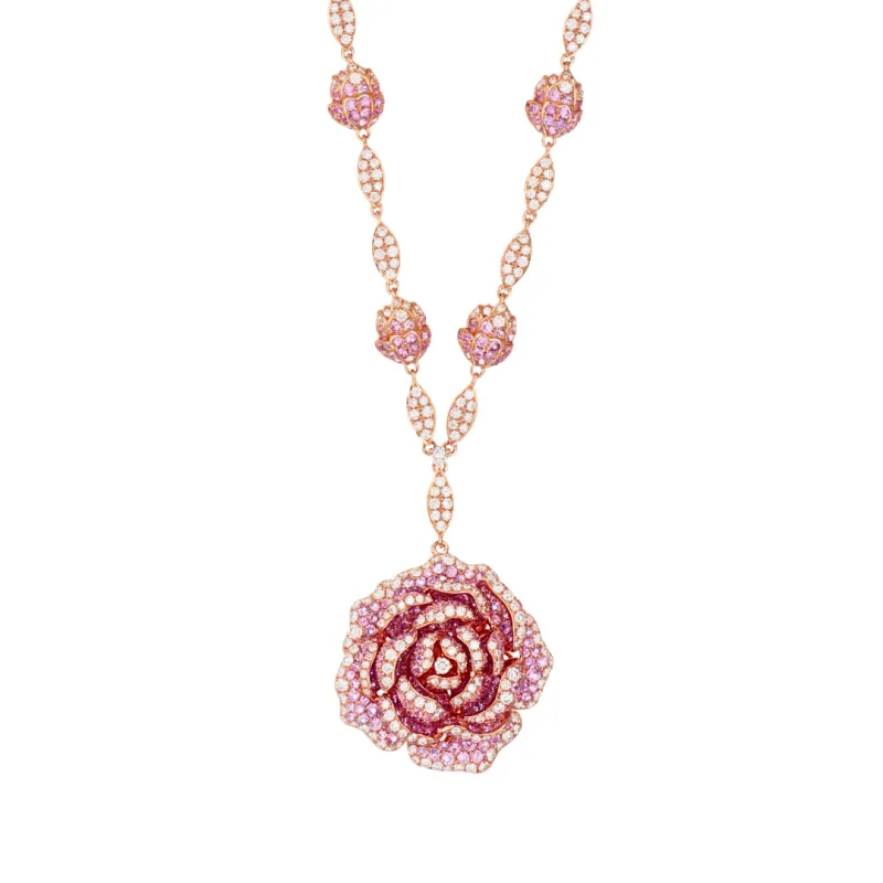 Peony Necklace made by Stoned Fine Jewelry