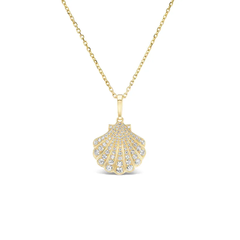 *NEW* Diamond Seashell Pendant made by Stoned Fine Jewelry