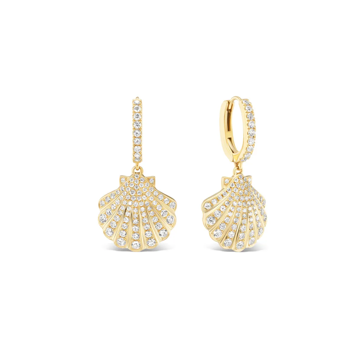 *NEW* Diamond Seashell Earrings sold by Stoned Fine Jewelry