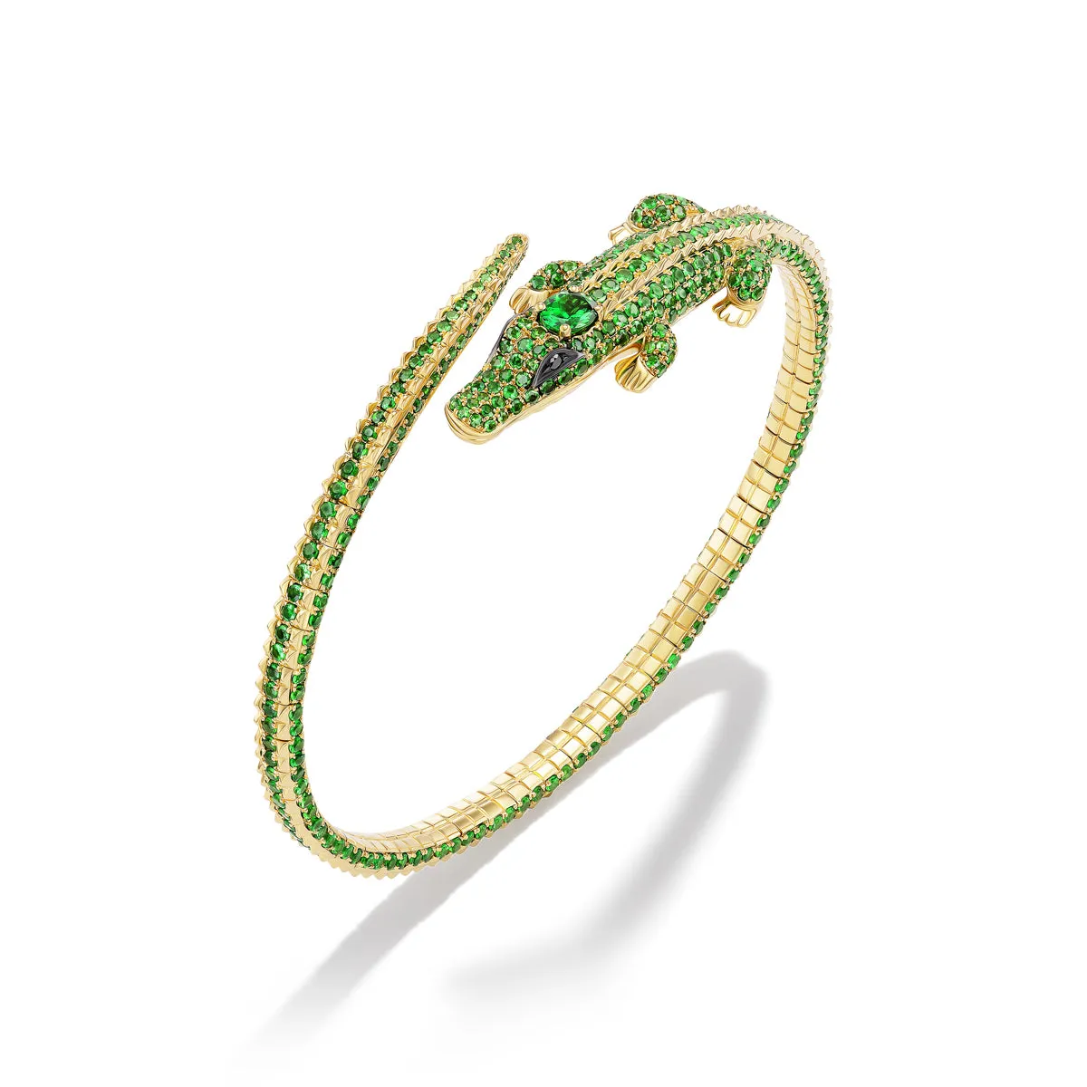 *NEW* Tsavorite Alligator Bangle sold by Stoned Fine Jewelry product image thumbnail 2