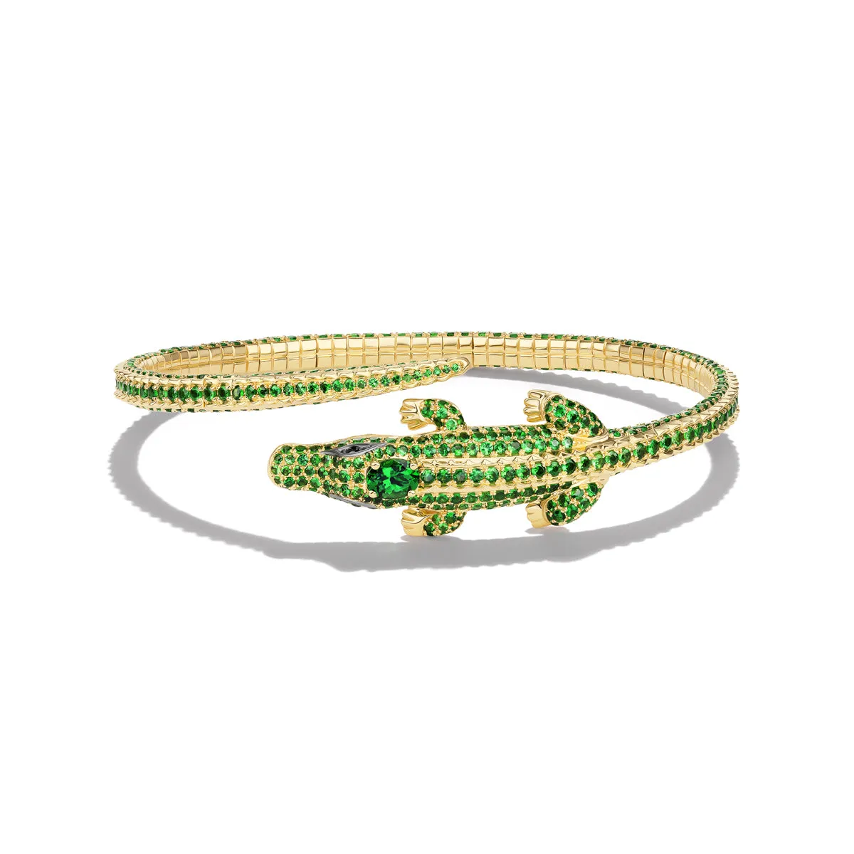 *NEW* Tsavorite Alligator Bangle sold by Stoned Fine Jewelry