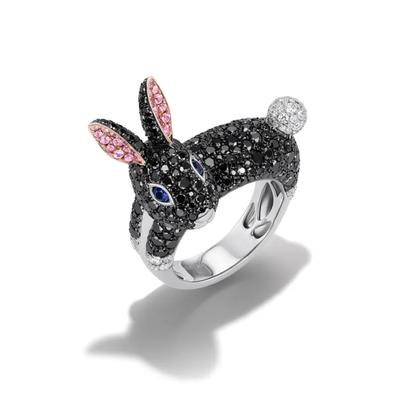 *NEW* Midnight Bunny Mini Muse Ring made by Stoned Fine Jewelry