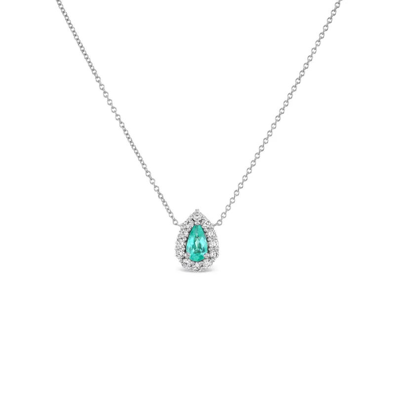 *NEW* Bespoke 0.52CT Pear Cut Paraiba Bloom Pendant made by Stoned Fine Jewelry