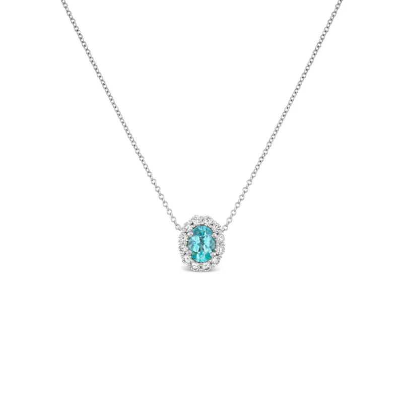*NEW* Bespoke 0.84 Oval Cut Paraiba Bloom Pendant made by Stoned Fine Jewelry