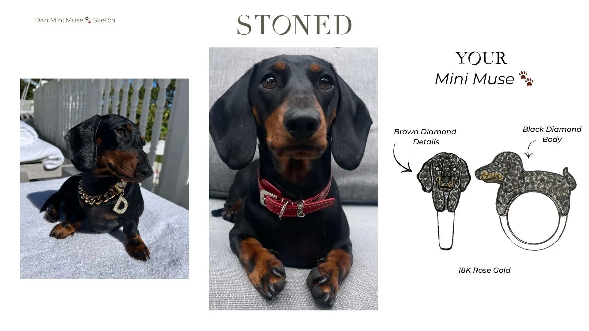 Custom Dan Dachshund Mini Muse sold by Stoned Fine Jewelry product image thumbnail 4