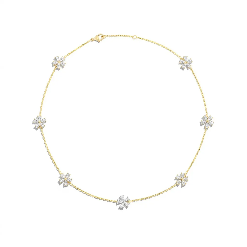 *NEW* Mini 7 Motif Forget-Me-Not Diamond Necklace sold by Stoned Fine Jewelry