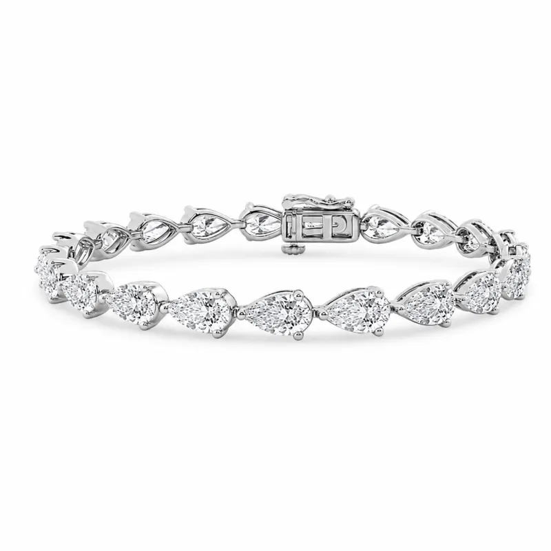 GIA Certified Pear Tennis Bracelet made by Stoned Fine Jewelry