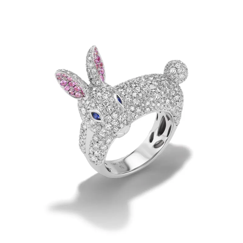 *NEW* Snowy Bunny Mini Muse Ring made by Stoned Fine Jewelry