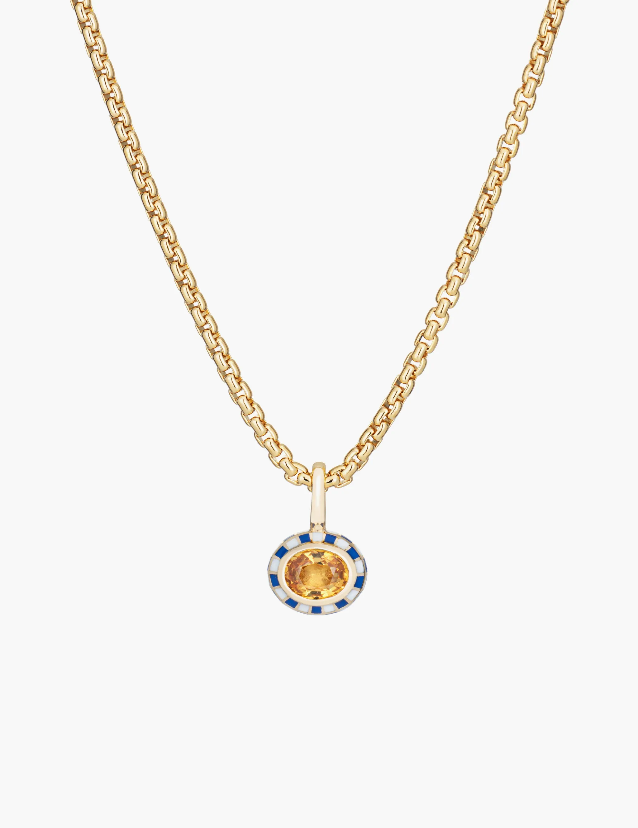 Yellow Sapphire Checkered Pendant sold by Kathryn Bentley