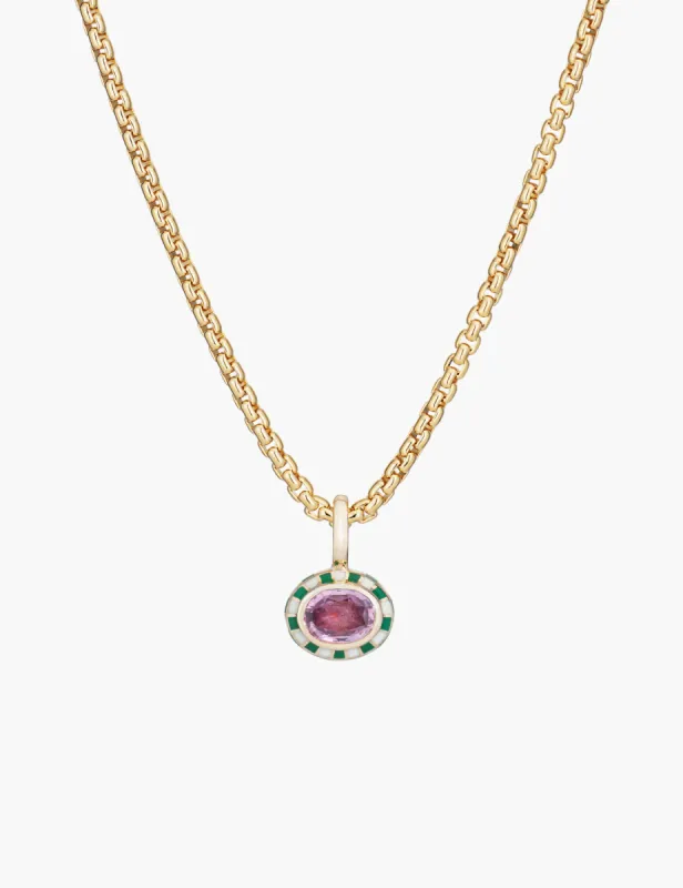 Pink Sapphire Checkered Pendant sold by Kathryn Bentley