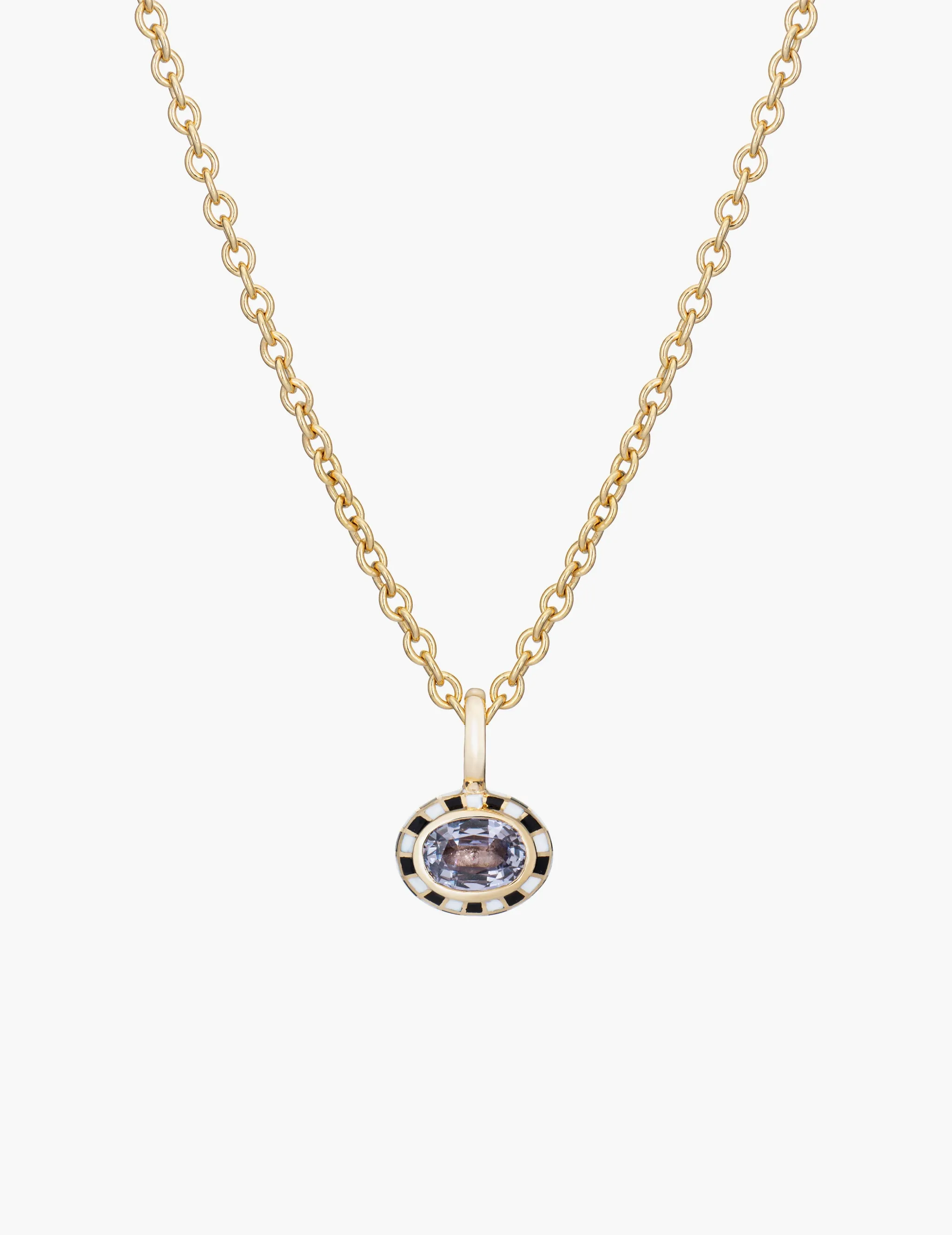 Purple Sapphire Checkered Pendant sold by Kathryn Bentley product image thumbnail 3