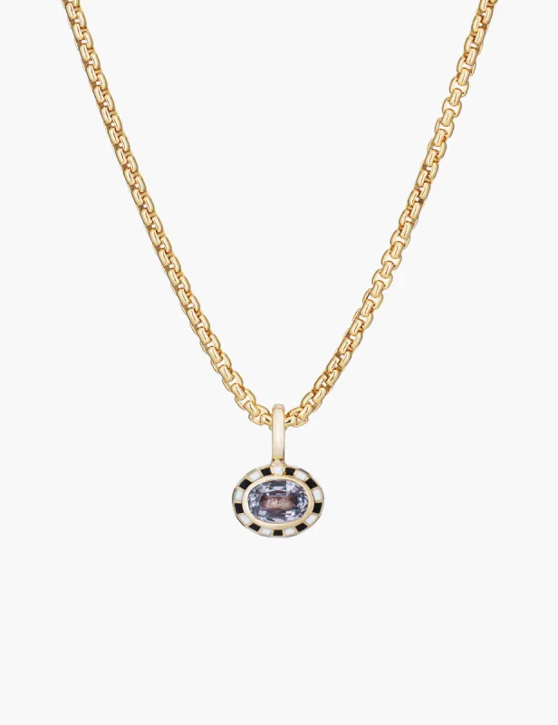 Purple Sapphire Checkered Pendant sold by Kathryn Bentley