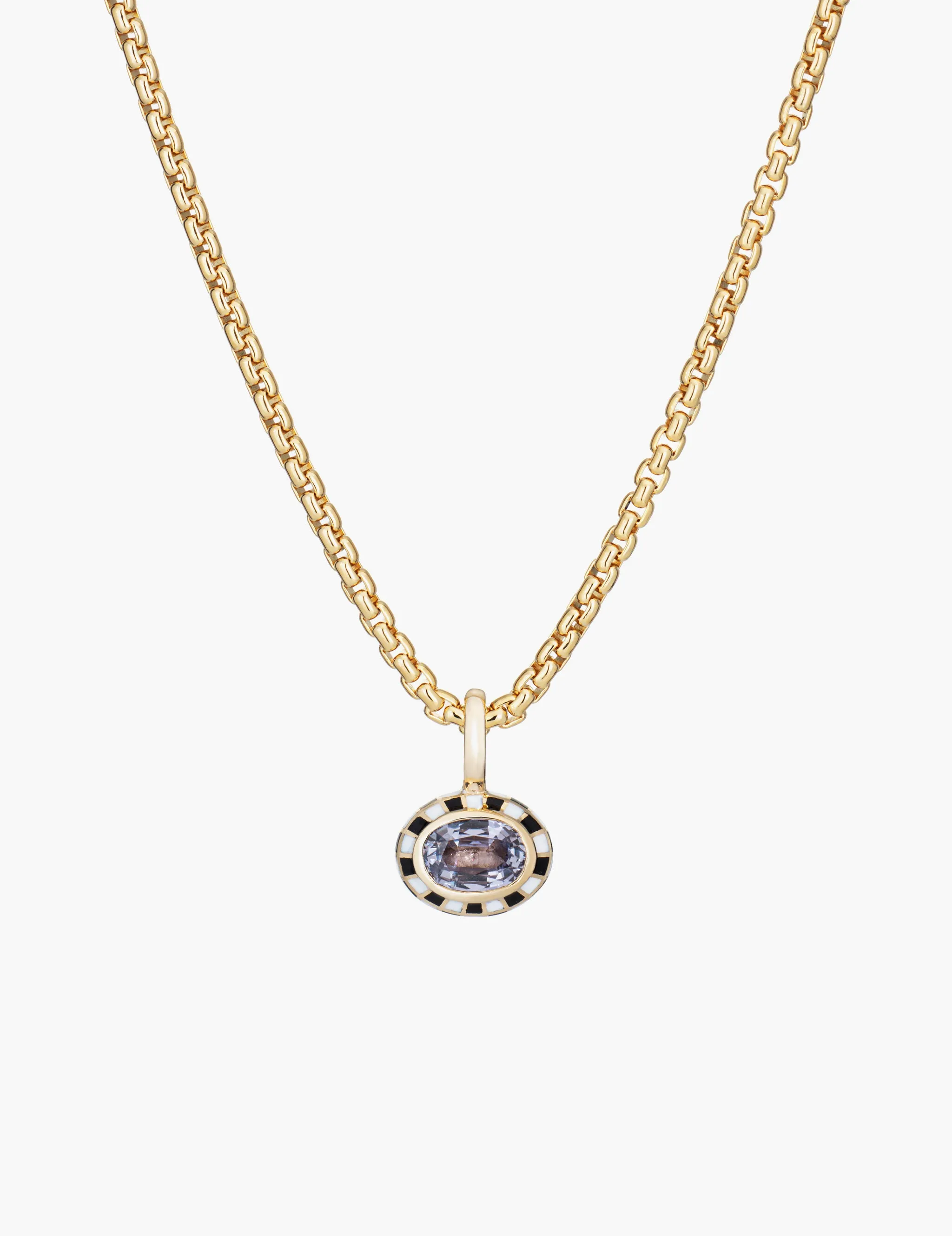 Purple Sapphire Checkered Pendant sold by Kathryn Bentley