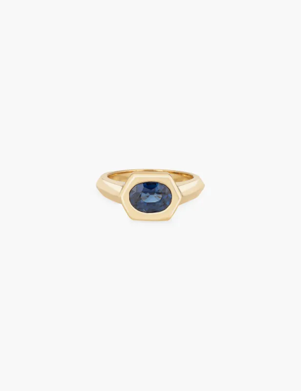 Blue Sapphire Hexagon Ring sold by Kathryn Bentley