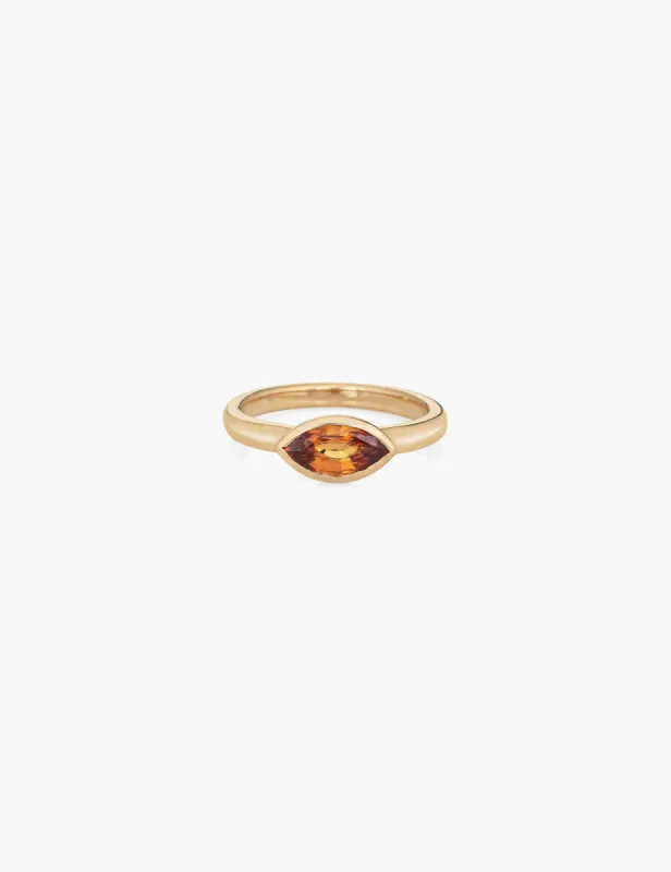 Marquise Orange Sapphire Ring sold by Kathryn Bentley