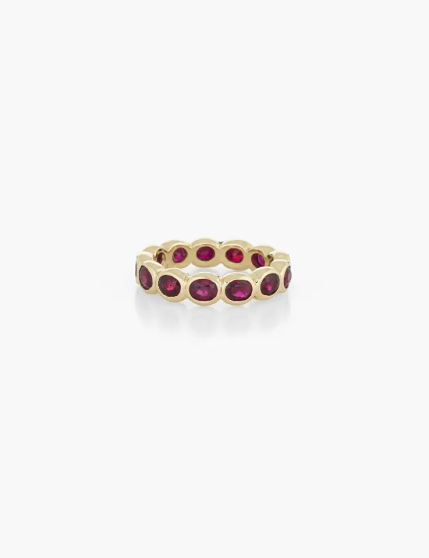 Oval Ruby Eternity Band sold by Kathryn Bentley