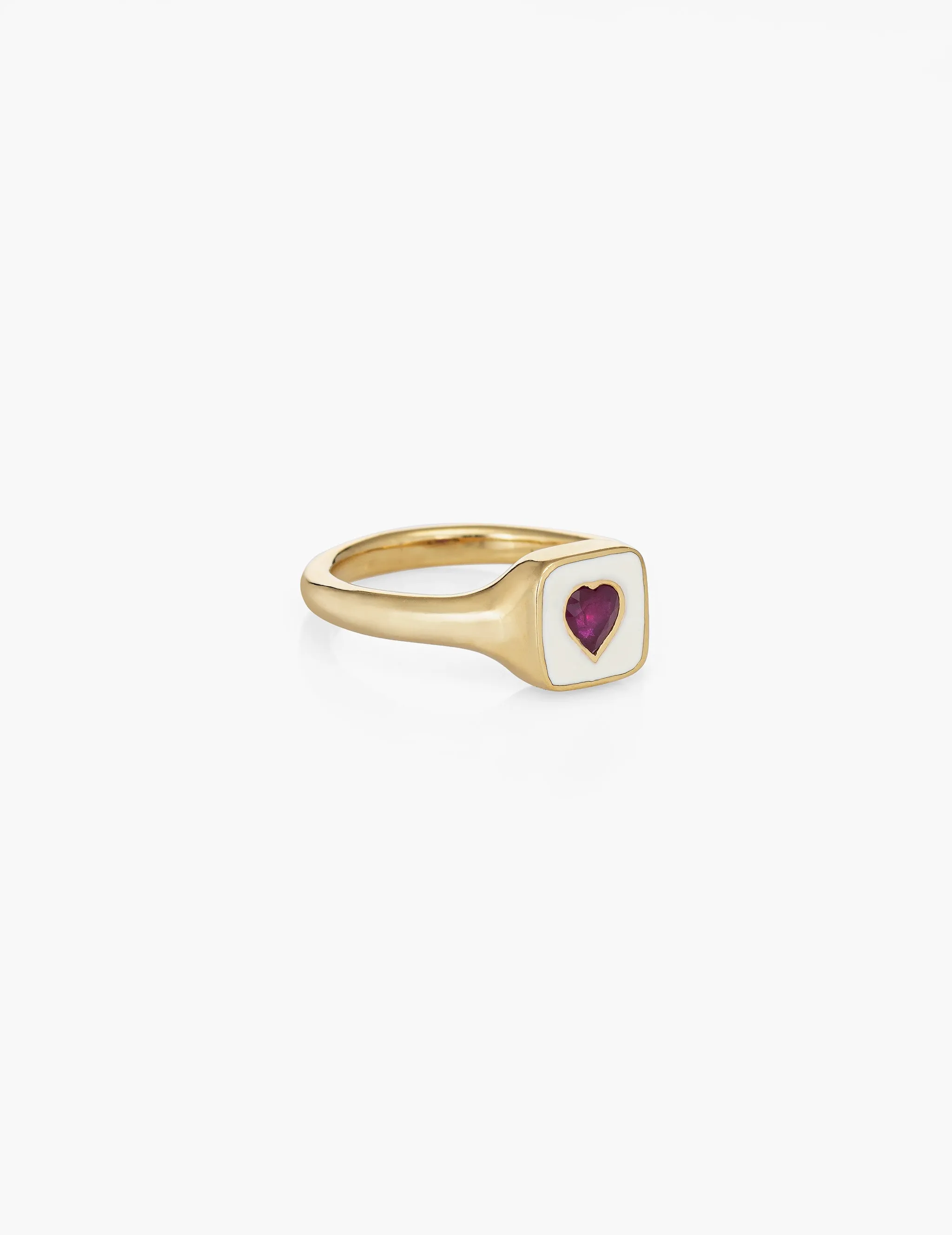 Ruby Heart Signet Ring sold by Kathryn Bentley product image thumbnail 2