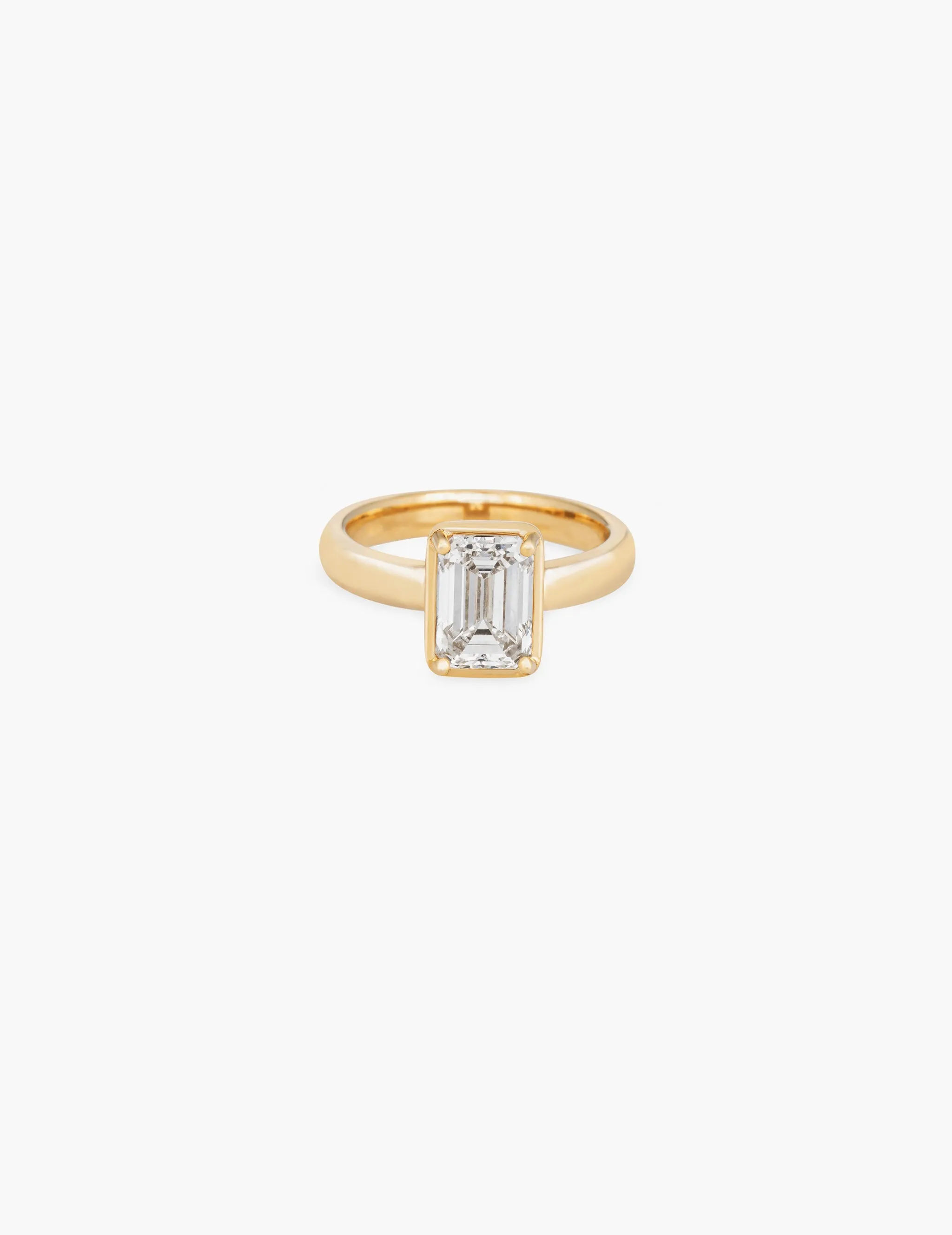 Colette Ring with 2.02ct lab grown emerald cut diamond sold by Kathryn Bentley