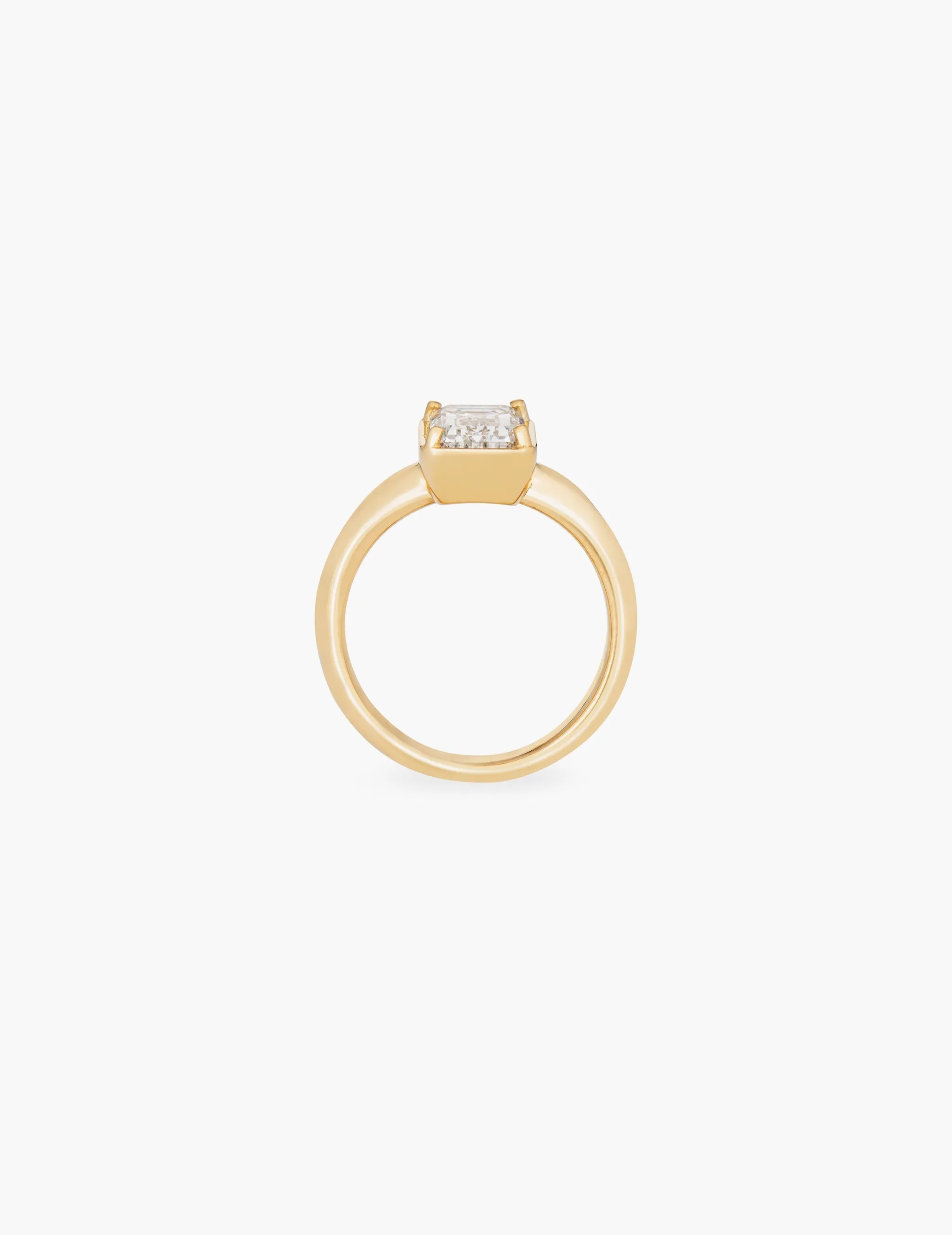 Colette Ring with 2.02ct lab grown emerald cut diamond sold by Kathryn Bentley product image thumbnail 2