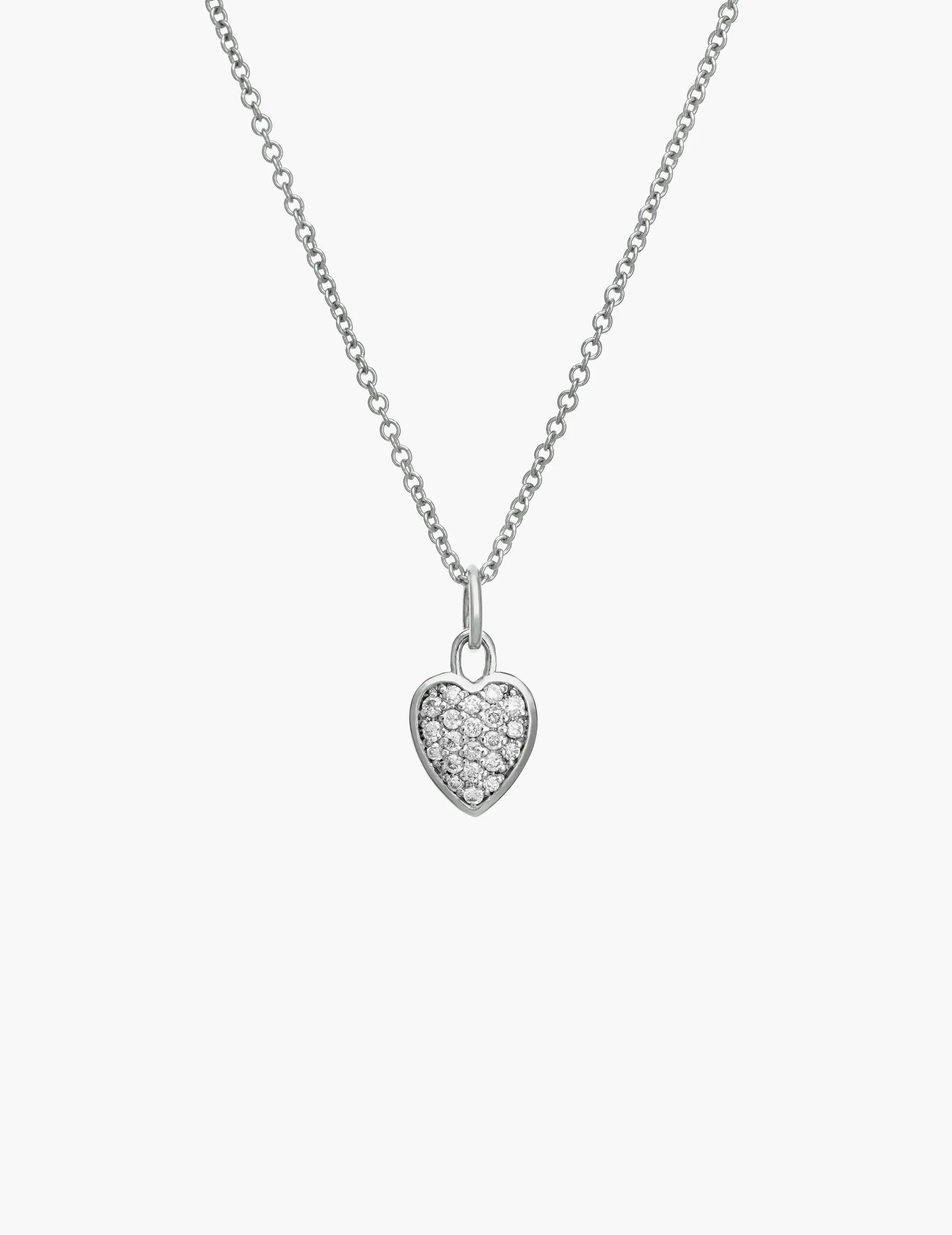 Petite Pave Diamond Heart Pendant sold by Kathryn Bentley product image thumbnail 3