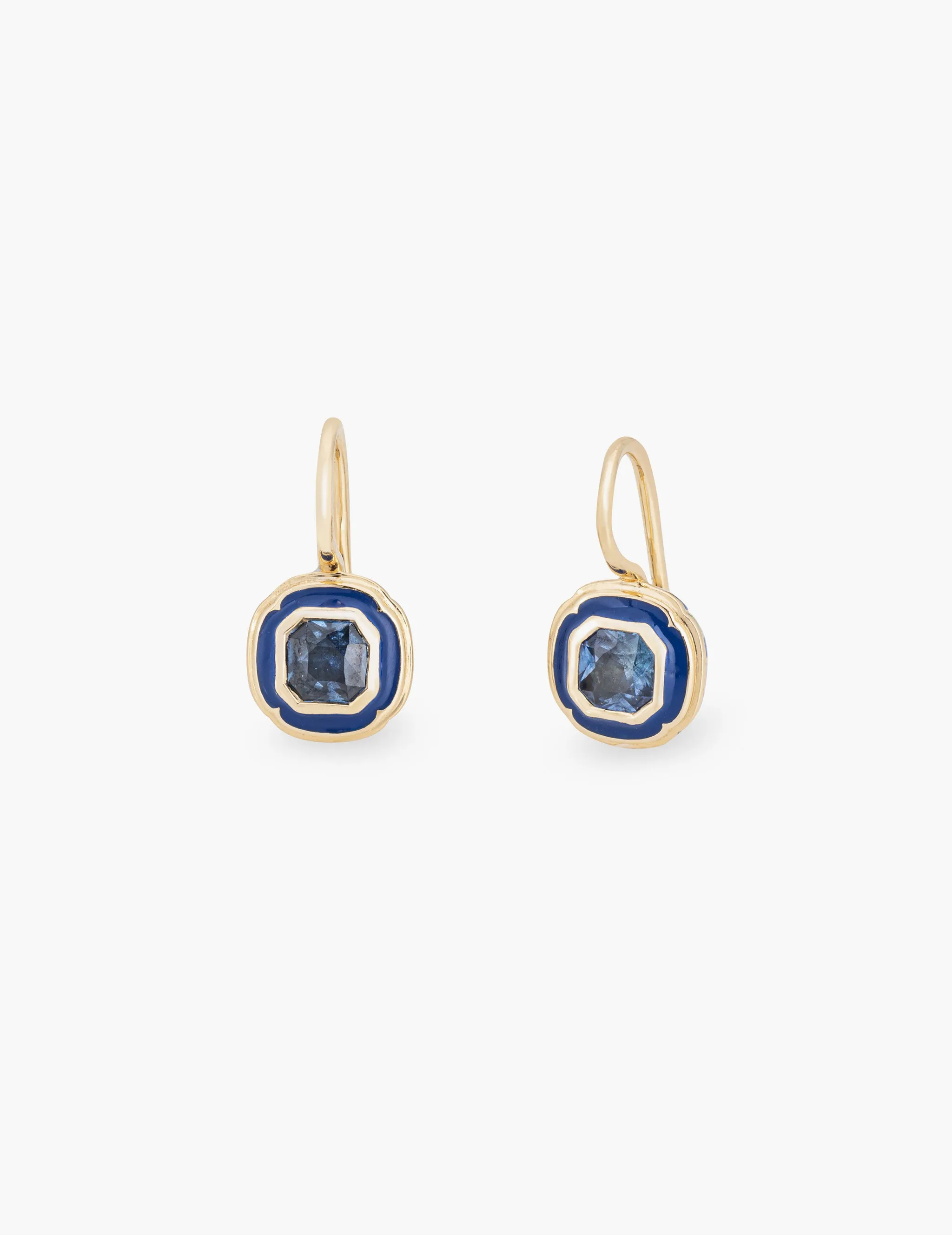 Blue Sapphire Checkered Earrings sold by Kathryn Bentley
