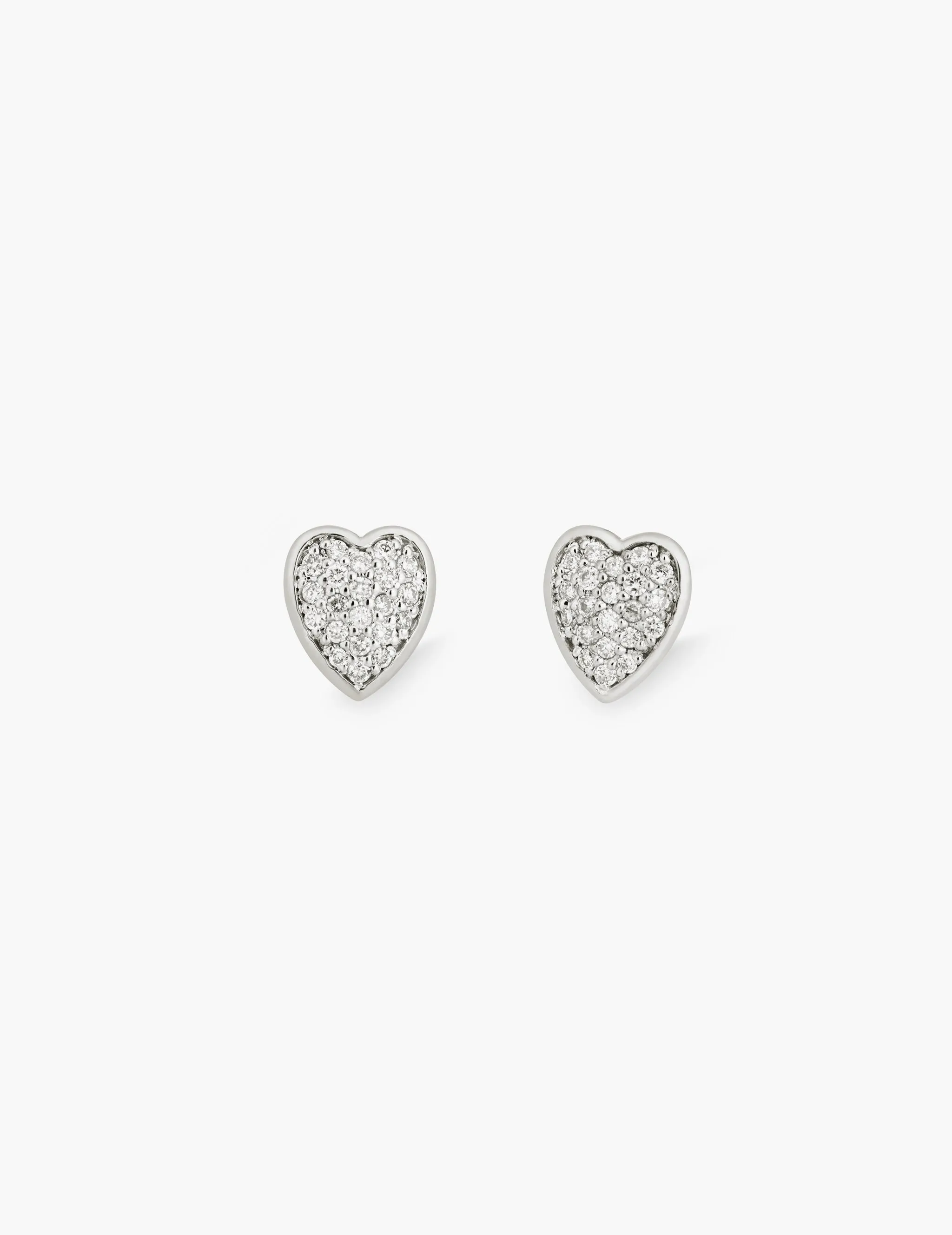 Diamond Pave Heart studs sold by Kathryn Bentley product image thumbnail 2