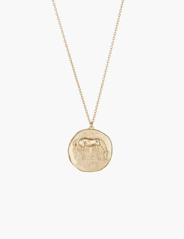 Horse greek coin pendant sold by Kathryn Bentley