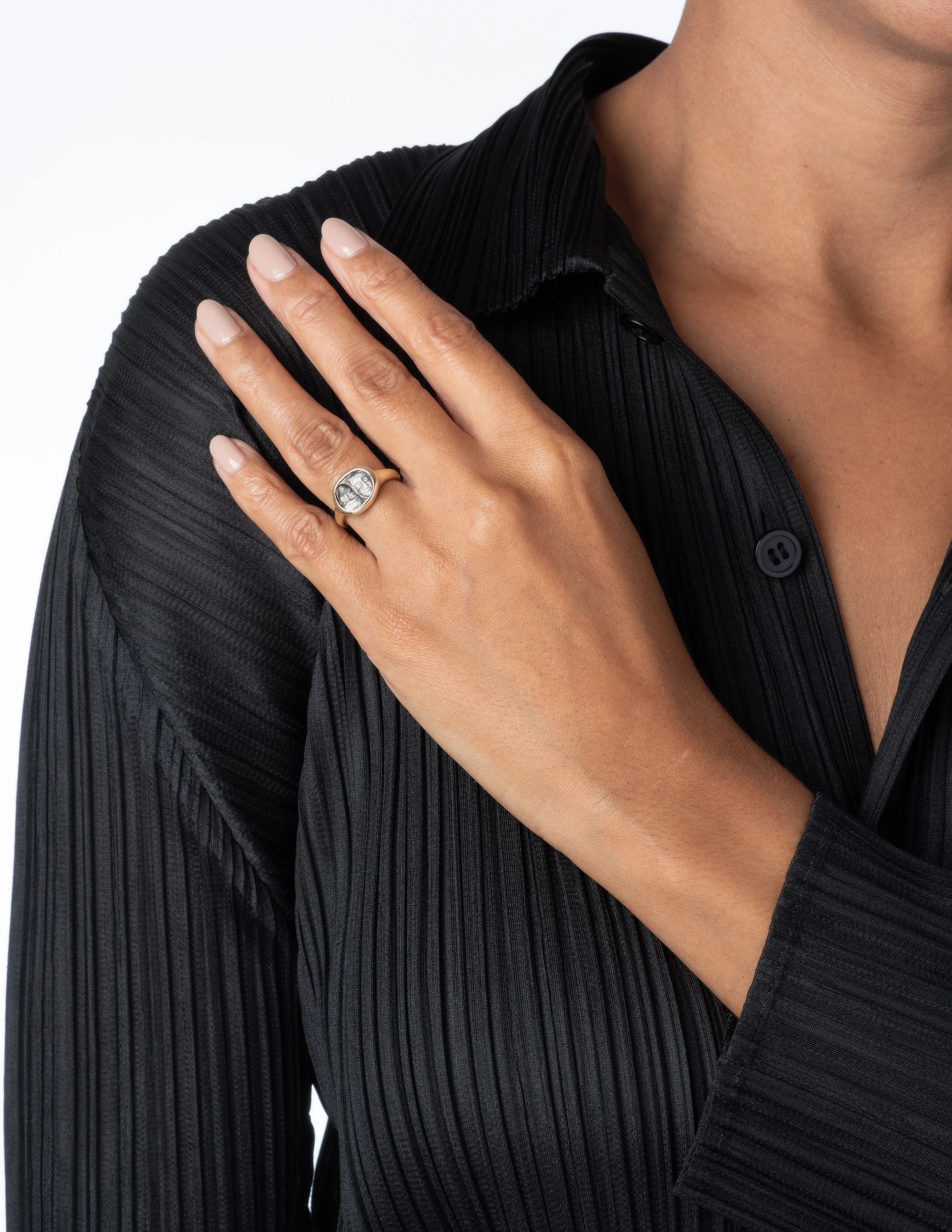 Gemini Coin Ring in Gold and Sterling Silver sold by Kathryn Bentley product image thumbnail 3