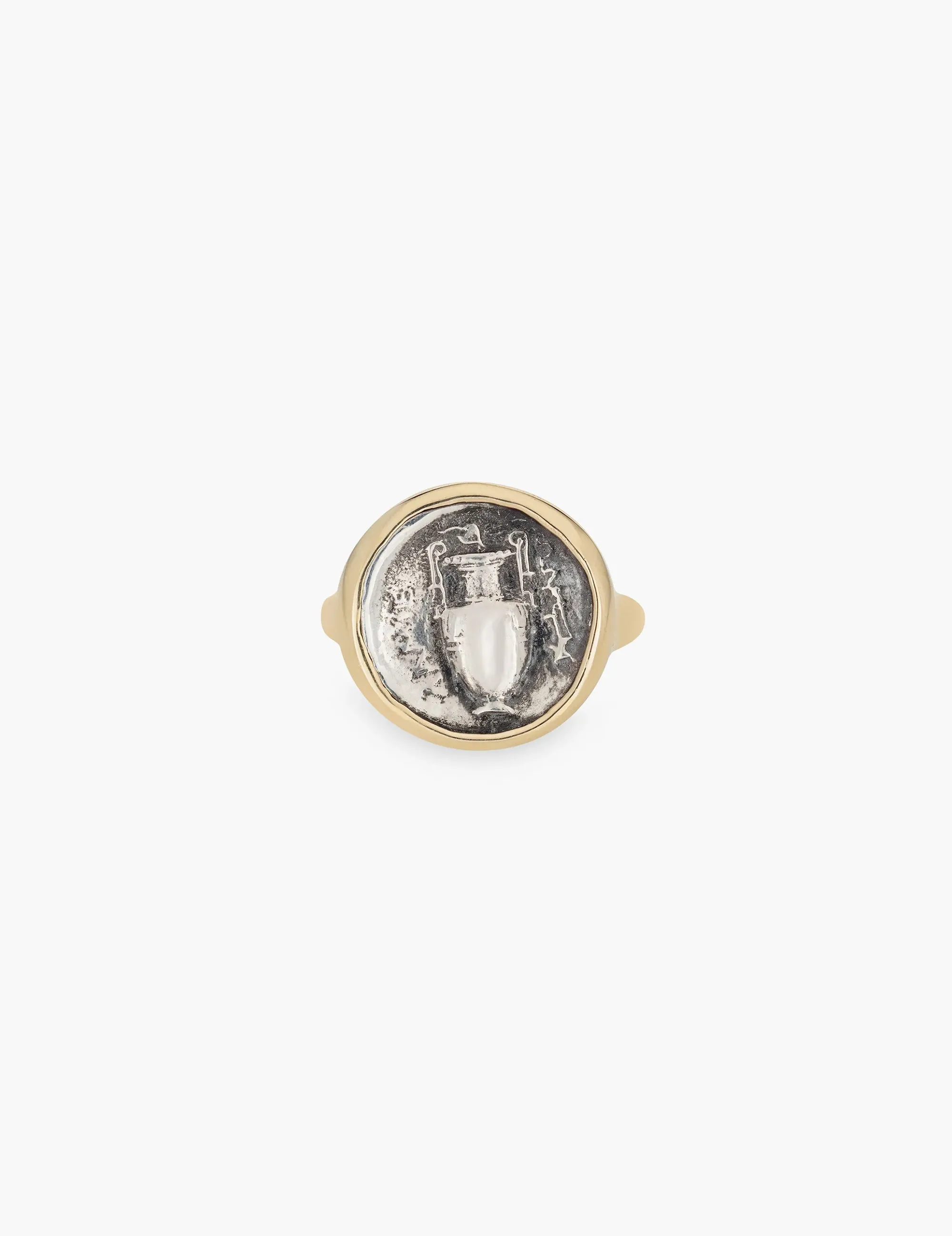 Urn Coin Ring in Gold and Sterling Silver sold by Kathryn Bentley