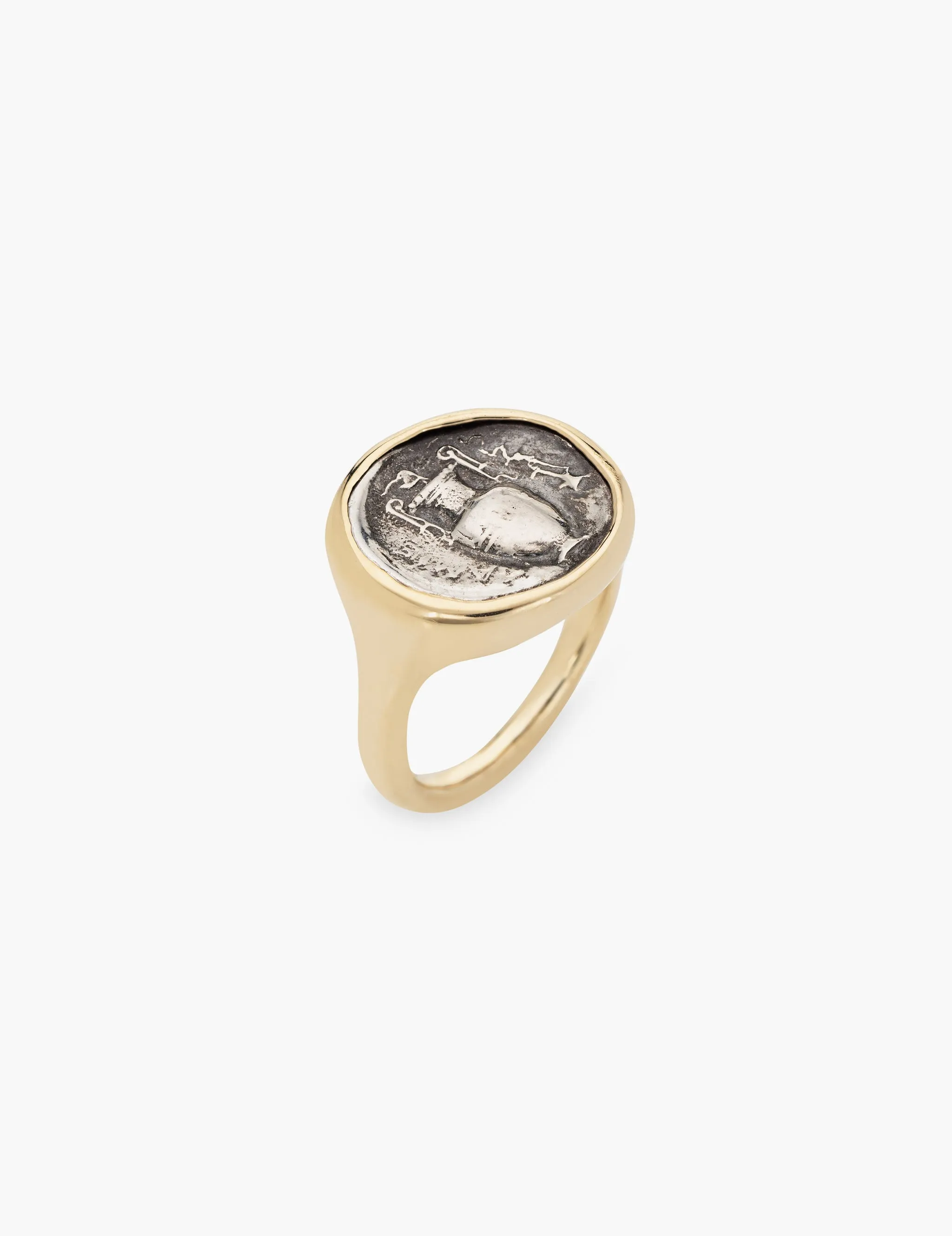 Urn Coin Ring in Gold and Sterling Silver sold by Kathryn Bentley product image thumbnail 2