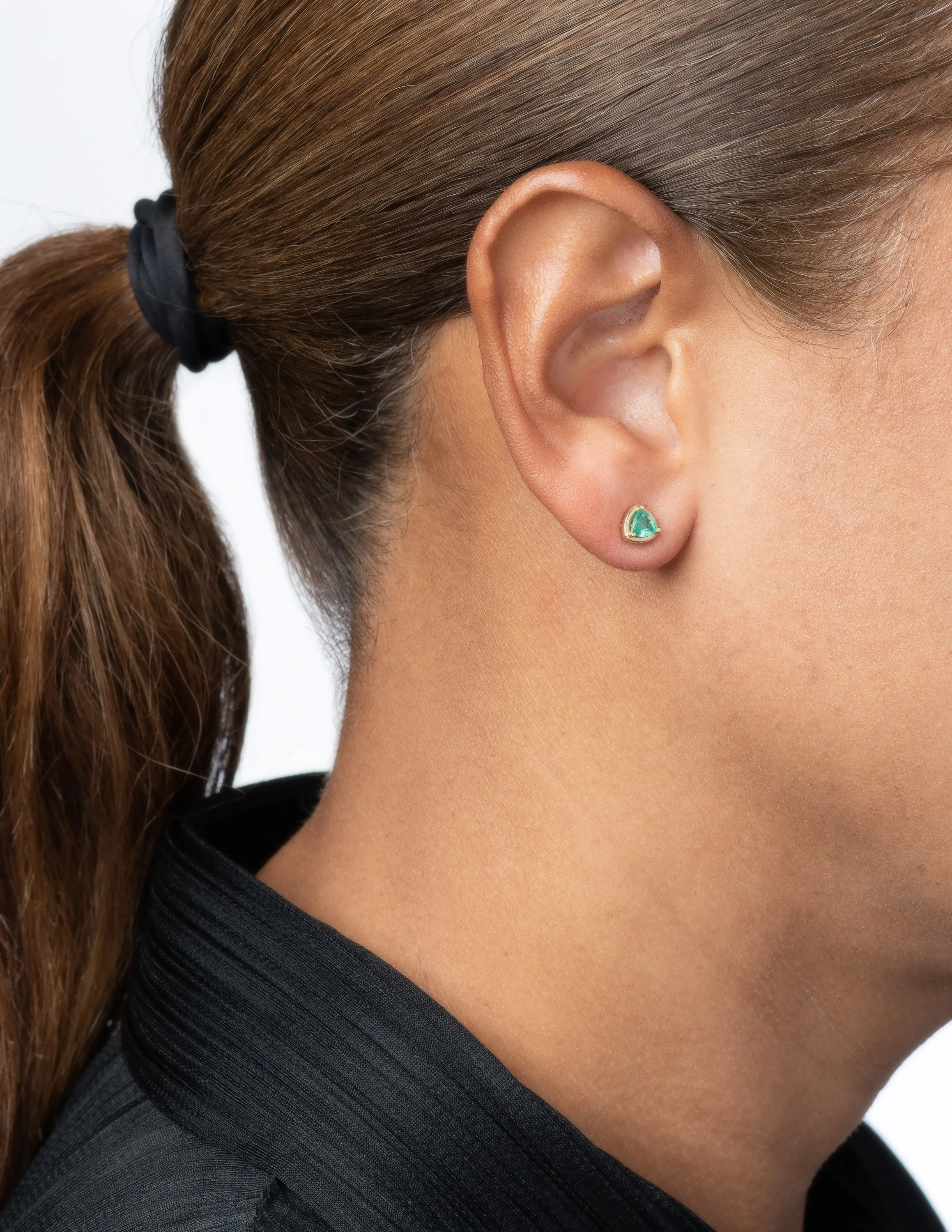 Emerald Tiny Prism Studs sold by Kathryn Bentley product image thumbnail 2