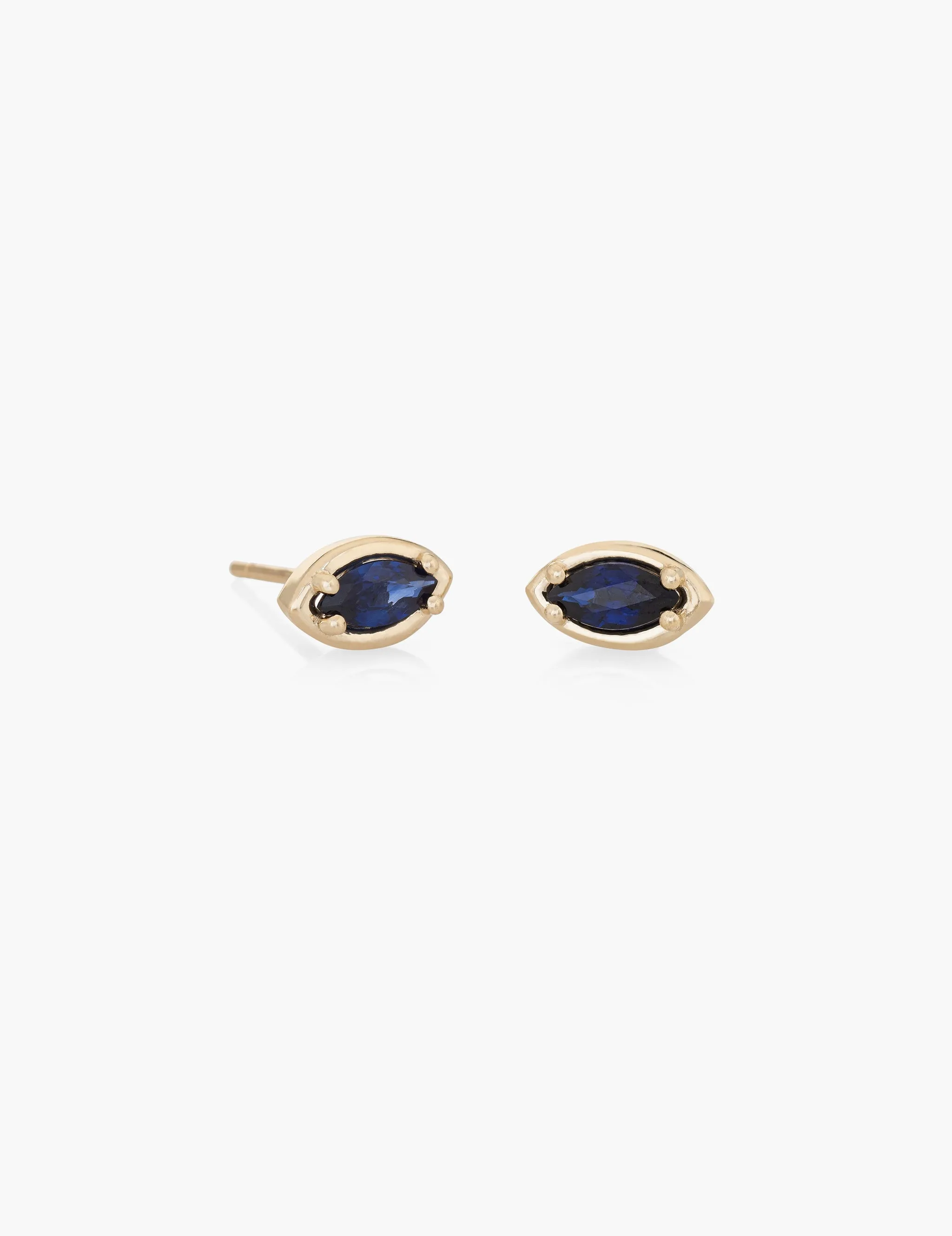 Blue Sapphire Marquise Studs sold by Kathryn Bentley