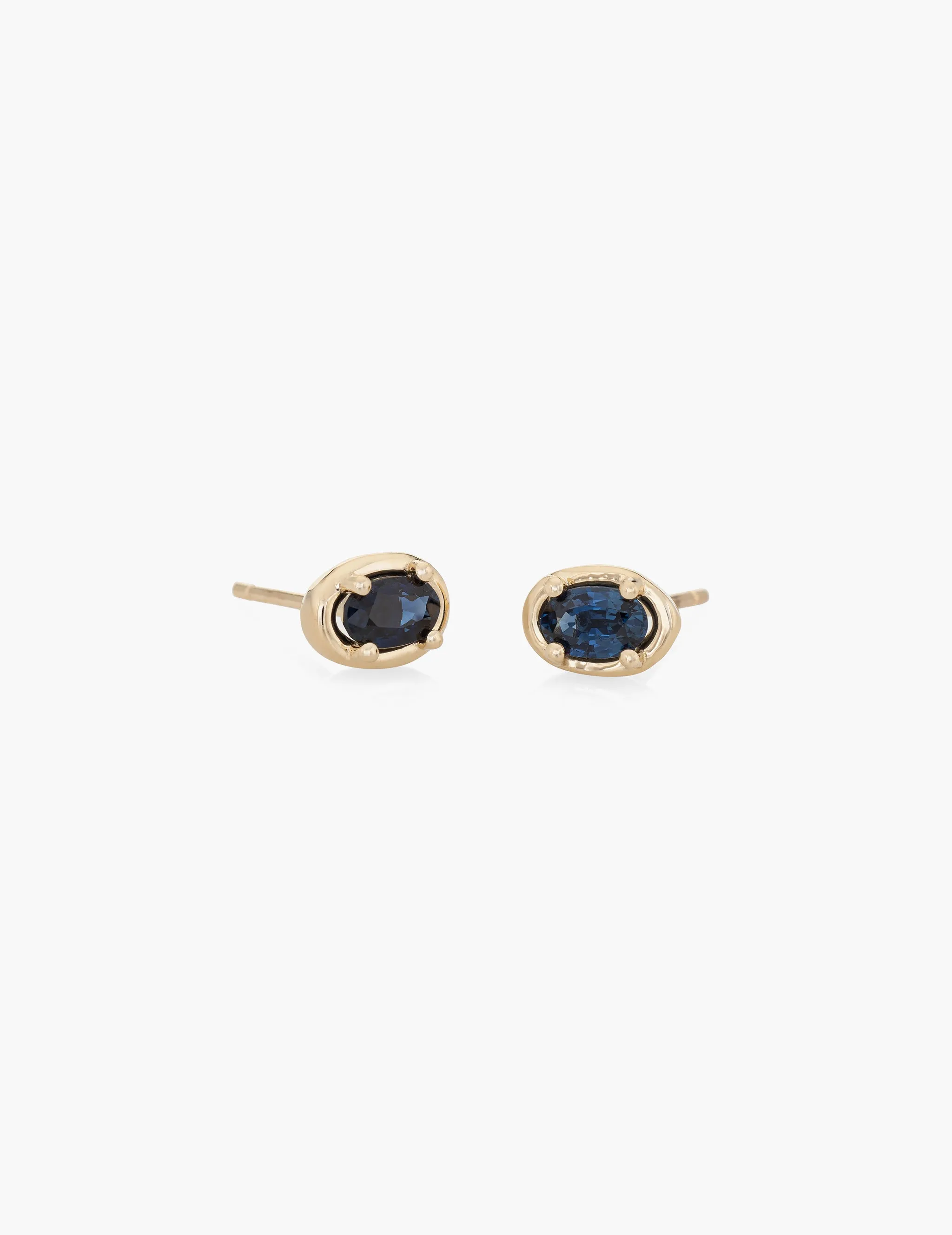 Blue Sapphire Ellipse Studs sold by Kathryn Bentley