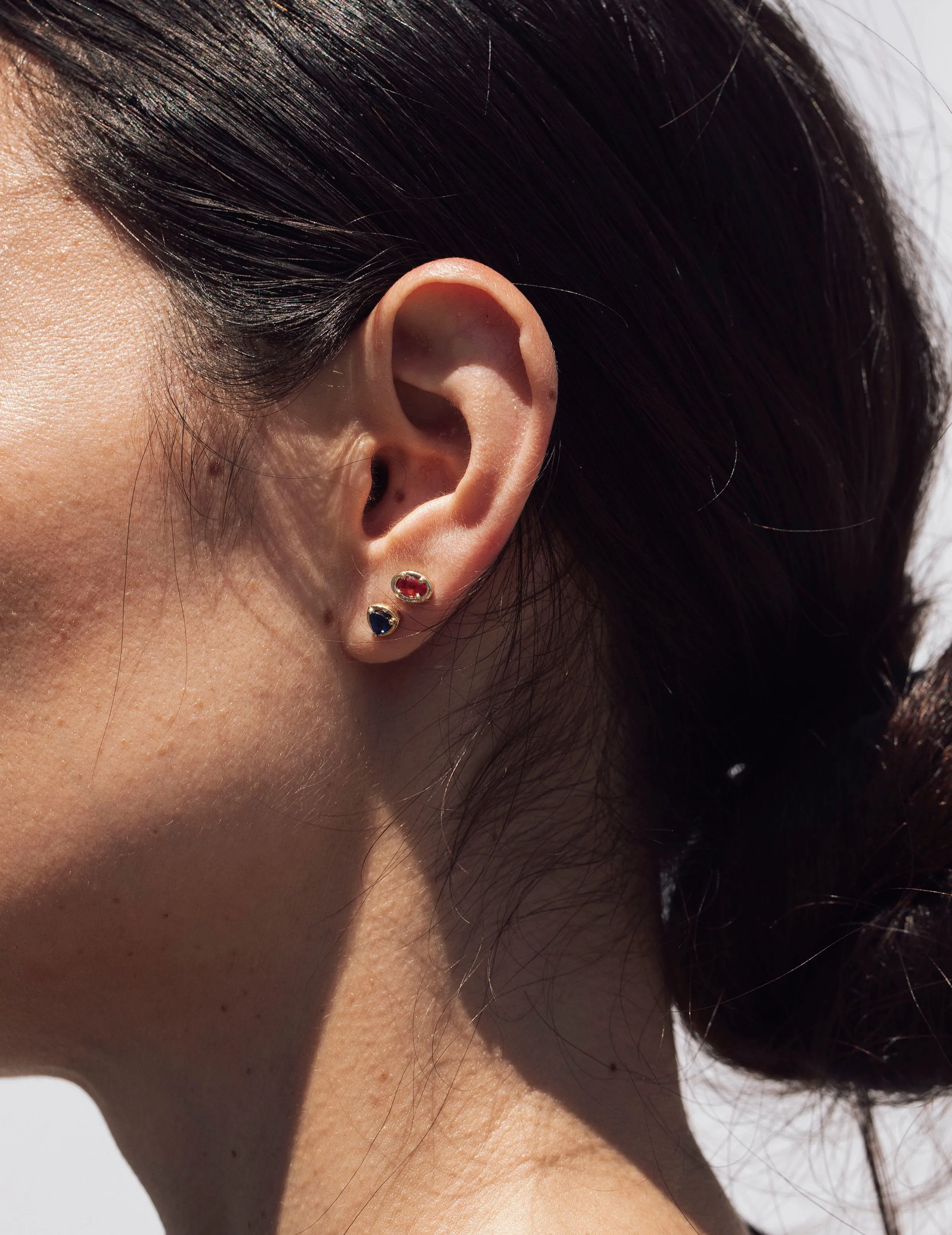 Vermilion Sapphire Ellipse Studs sold by Kathryn Bentley product image thumbnail 2