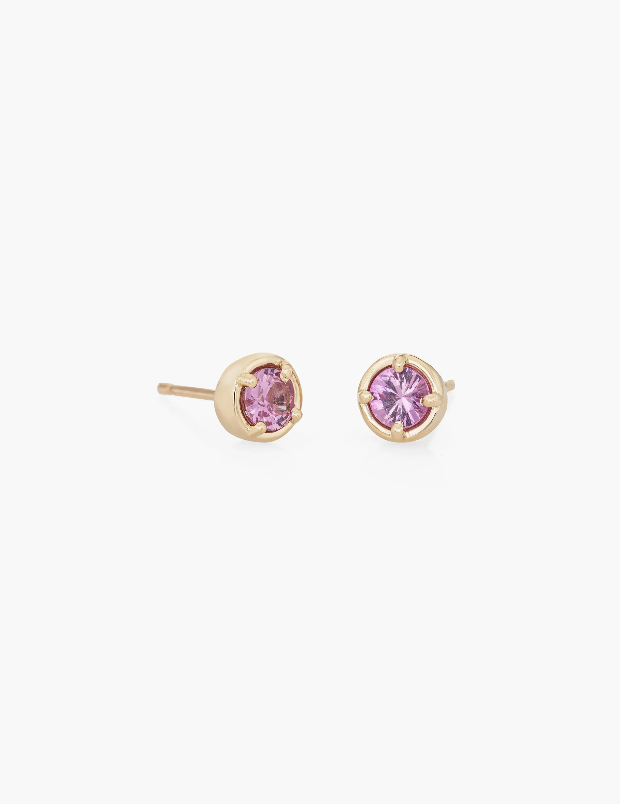 Pink Sapphire Dot Studs sold by Kathryn Bentley