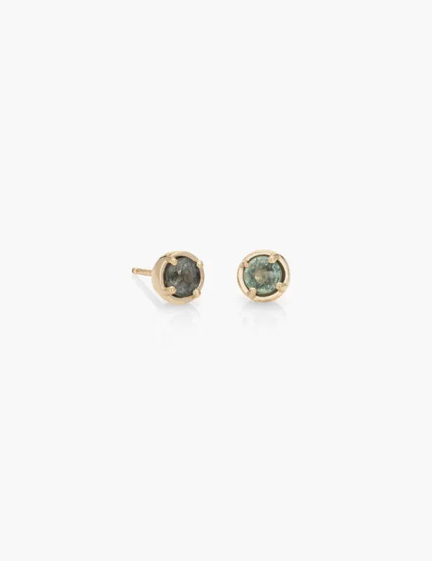 Green Sapphire Dot Studs sold by Kathryn Bentley