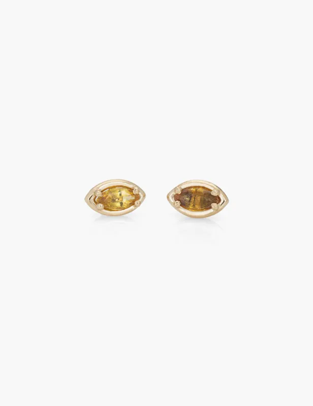 Yellow Sapphire Marquise Studs sold by Kathryn Bentley