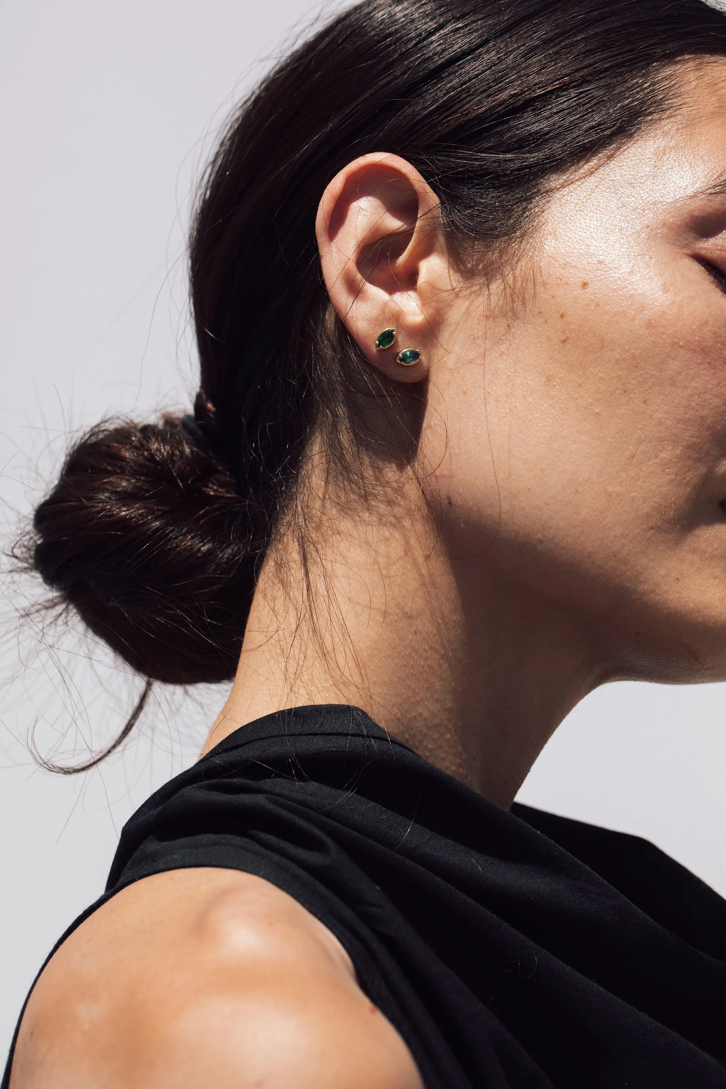 Green Tsavorite Marquise Studs sold by Kathryn Bentley product image thumbnail 3