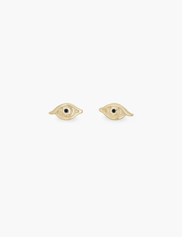Black Diamond Eye Studs made by Kathryn Bentley