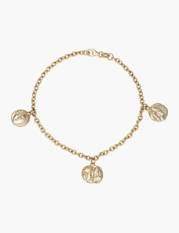 Greek Coin Bracelet made by Kathryn Bentley