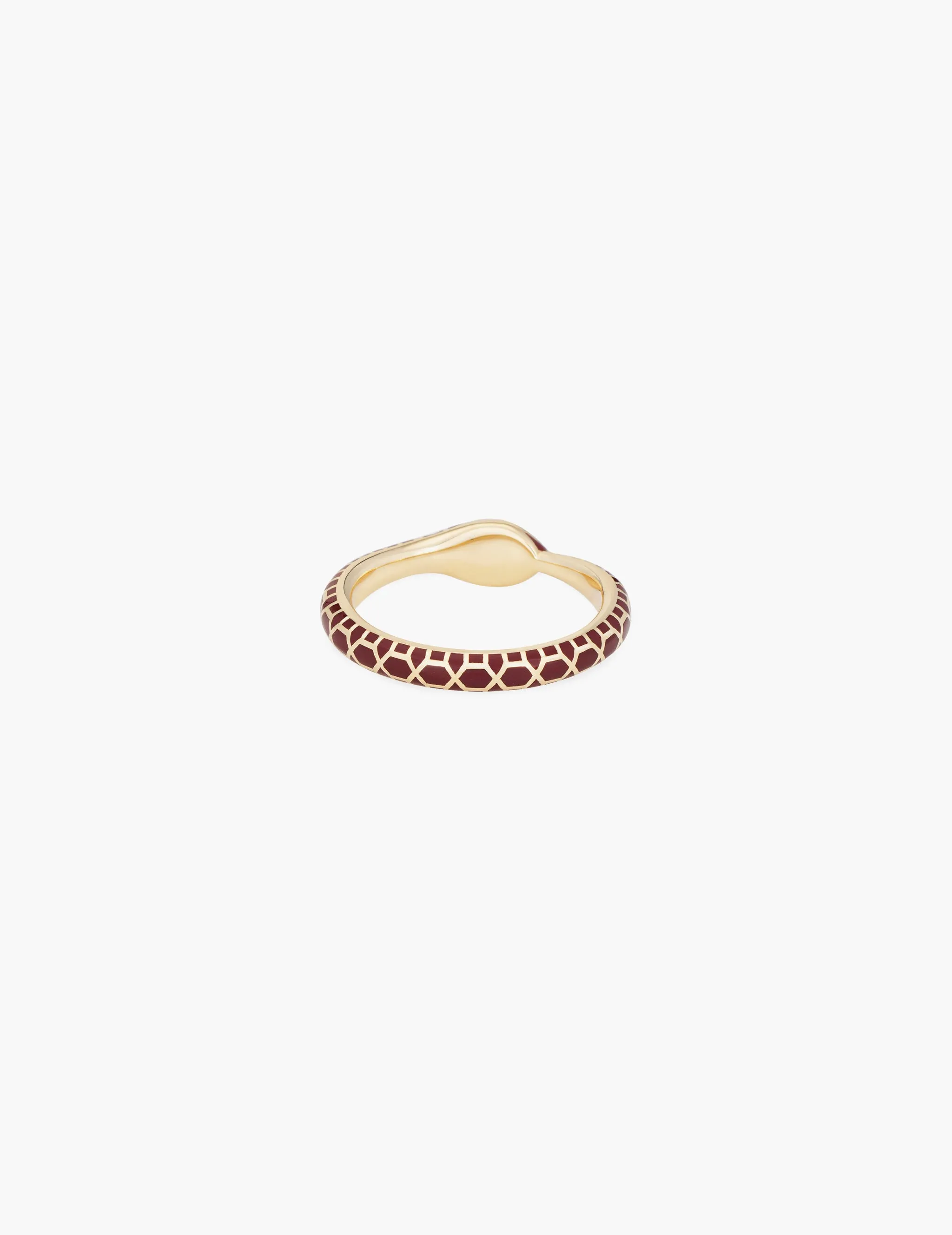Burgundy Enamel Ouroboros Ring sold by Kathryn Bentley product image thumbnail 3