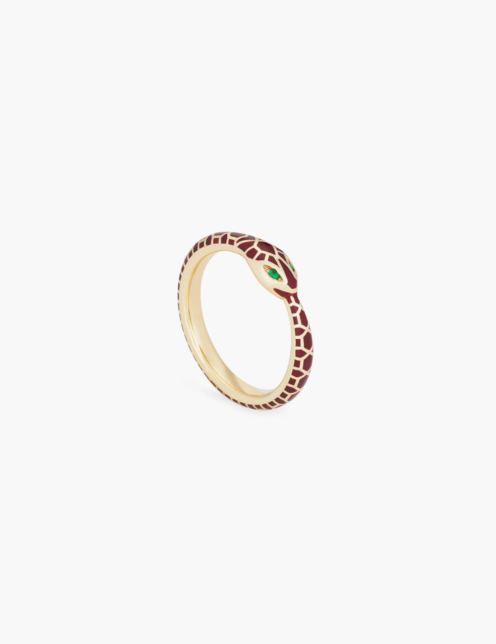 Burgundy Enamel Ouroboros Ring sold by Kathryn Bentley product image thumbnail 2