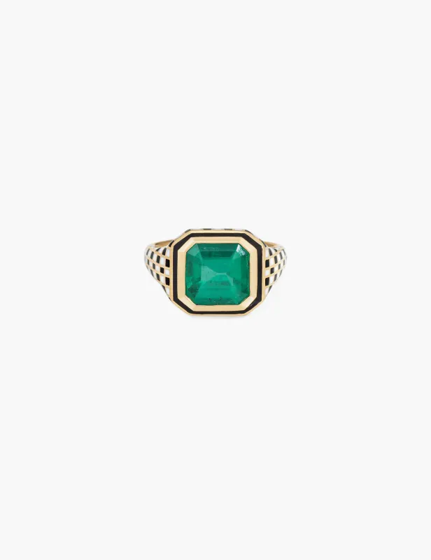Emerald Checkered Ring sold by Kathryn Bentley